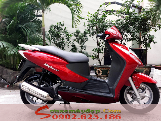 Sơn xe Honda Dylan màu đỏ bóng bẩy cực đẹp