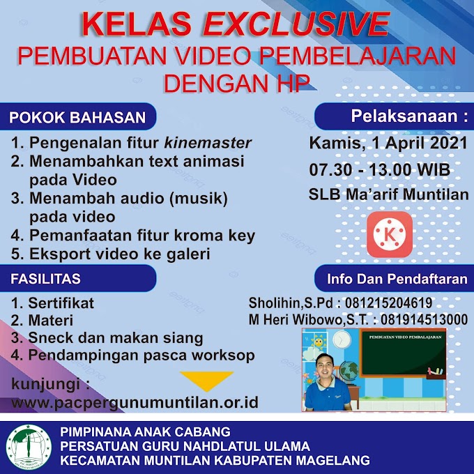 WORKSHOP PEMBUATAN VIDEO PEMBELAJARAN