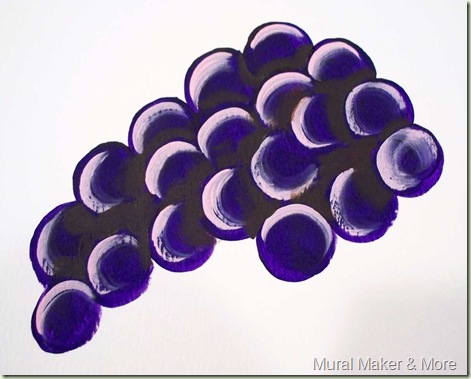 how to paint grapes