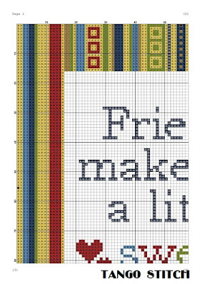 Friends make life a little sweeter funny cross stitch pattern