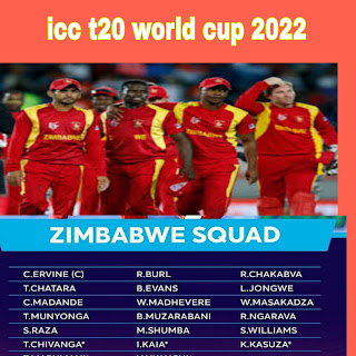 Icc t20 world cup 2022 zimbawe squad