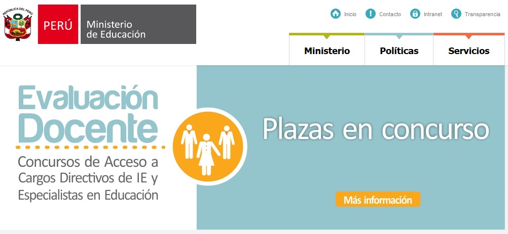 MINEDU publicó Plazas para el Concurso de Directores y Sub Directores de IE y Especialistas en Educación - www.minedu.gob.pe