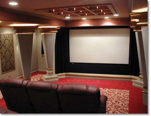 Home Theater Decorating on Decorating Remodelling  Home Movie Theater Design Along With Home