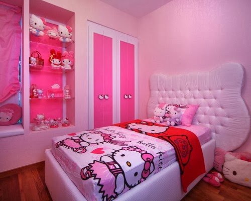  Kamar  Tidur  Wanita  Remaja  dan Dewasa Bertema Hello Kitty 