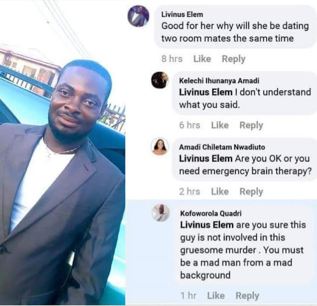 Facebook users call on police to investigate a man for giving Clue over the death of Uwa Omozuwa