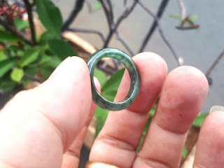 Cincin Ring Batu Giok Jadeite Jade JDT031 Natural Green Origin Burma