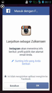 Masuk Instagram Dengan Faceboo