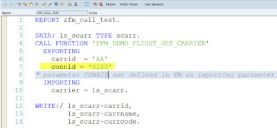 Dynamic FM call with extra parameter