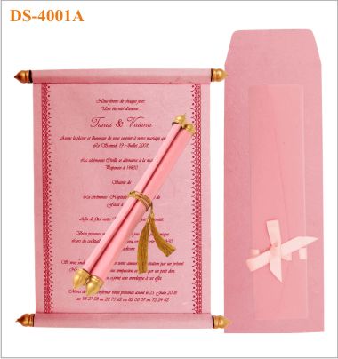 Scroll Wedding Invitation for Indian Weddings