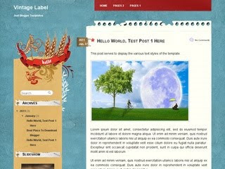 Vintage Label Blogger Template