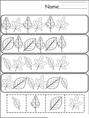 Free Fall Pattern Worksheet for Kindergarten