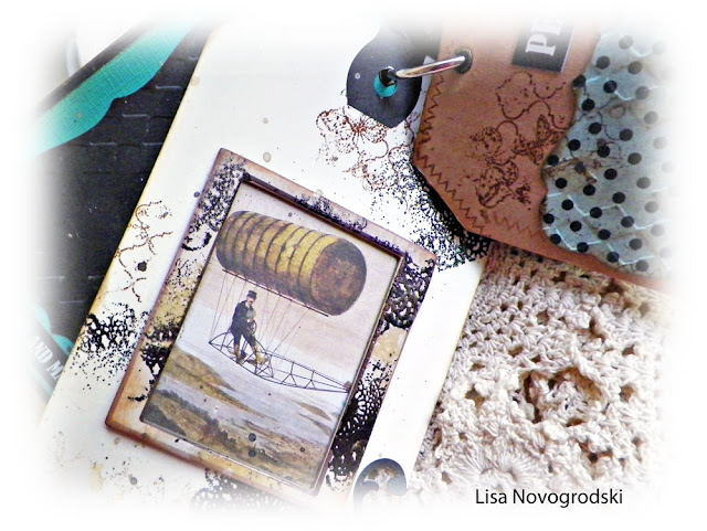 Scraps of Darkness scrapbook kits: Lisa Novogrodski created this beautiful steampunk tag & bag mini album with our Sept. Tanya's Industrial Odyssey kit. Find our kits here: www.scrapsofdarkness.com