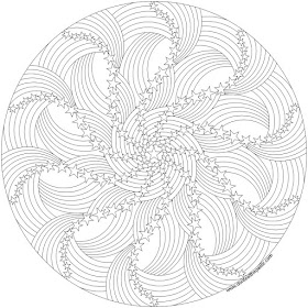 Star mandala coloring page to print and color- available in jpg and png format 