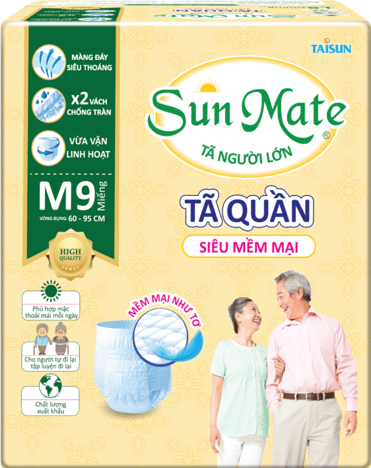 Chăm sóc vệ sinh tối ưu với tã quần SunMate