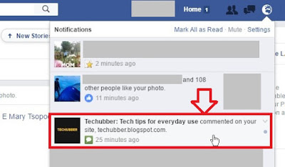 facebook comment notification from websites