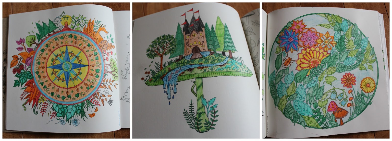 A few pleted pages from Enchanted Forest