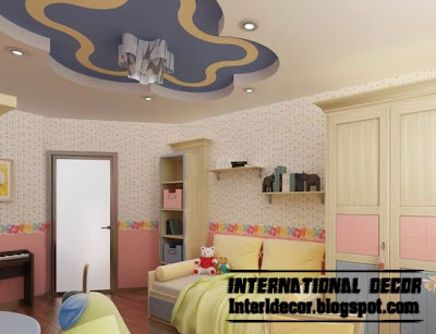 Best creative kids room ceilings design ideas, cool false ceiling of plasterboard