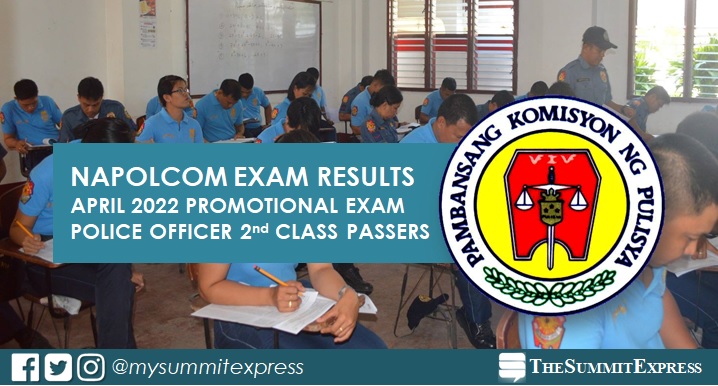 Police Officer 2nd Class Passers: April 2022 NAPOLCOM exam result