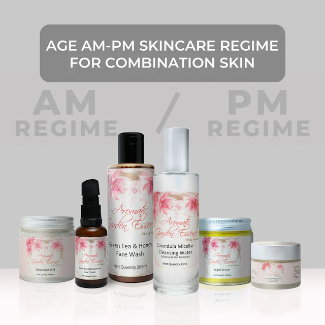 Skincare products for combination skin