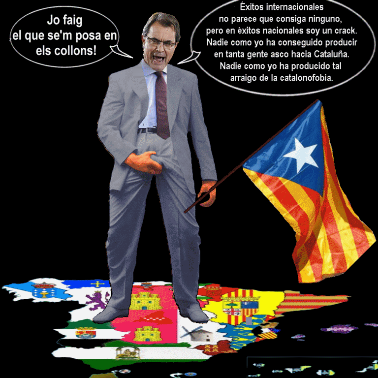 Artur Mas es la imagen que estigmatiza a las empresas catalanas, a los productos catalanes y a los propios catalanes y fomento de la catalanofobia