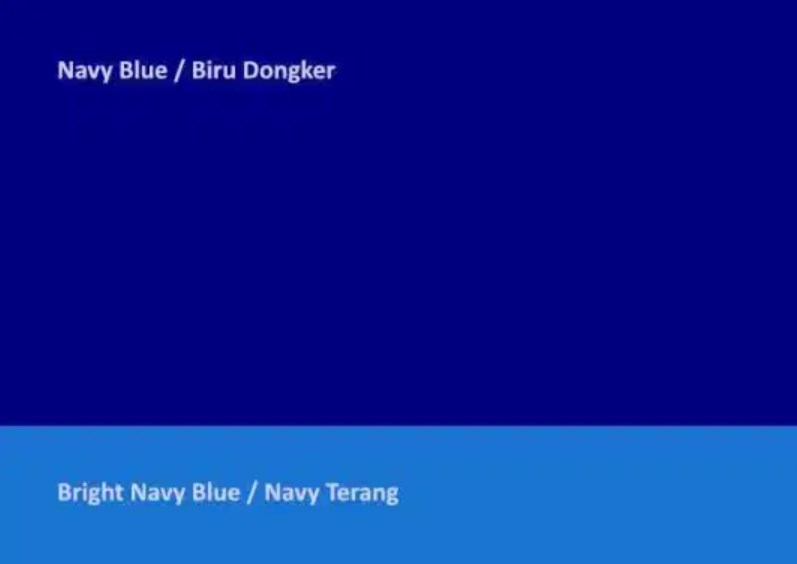 jenis warna biru dongker - biru navy