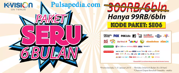 Promo K Vision Paket Seru Gratis 6 Bulan