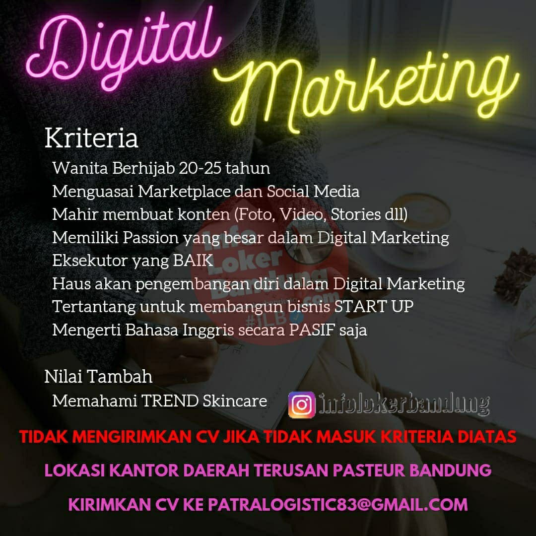 Lowongan Kerja Digital Marketing Patra Logistic Bandung April 2021