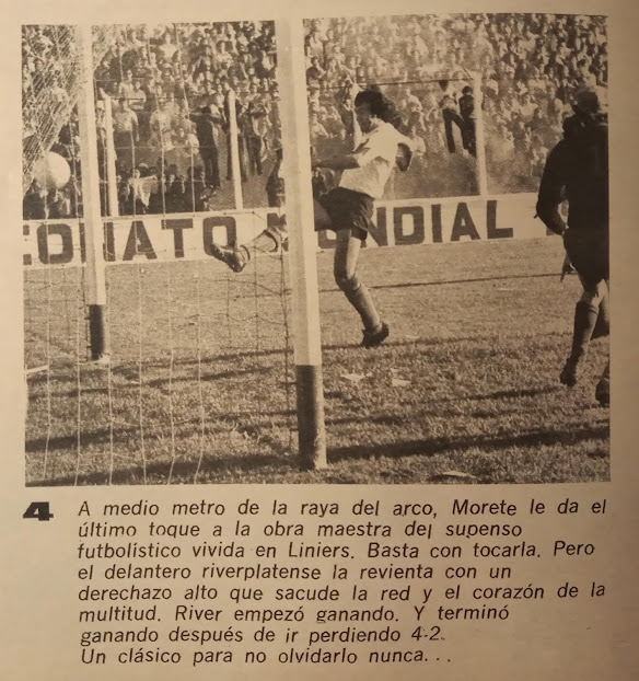 River Plate 5 a 4 contra Boca Juniors, año 1972 superclásico histórico