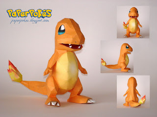 53 paper tutorial for Pokémon Papercraft: CHARMANDER Paperpokés 53 paper tutorial for Pokémon Papercraft: CHARMANDER Paperpokés