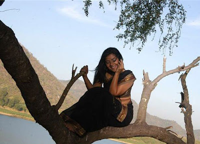 Kamalini Mukherjee in Black Saree