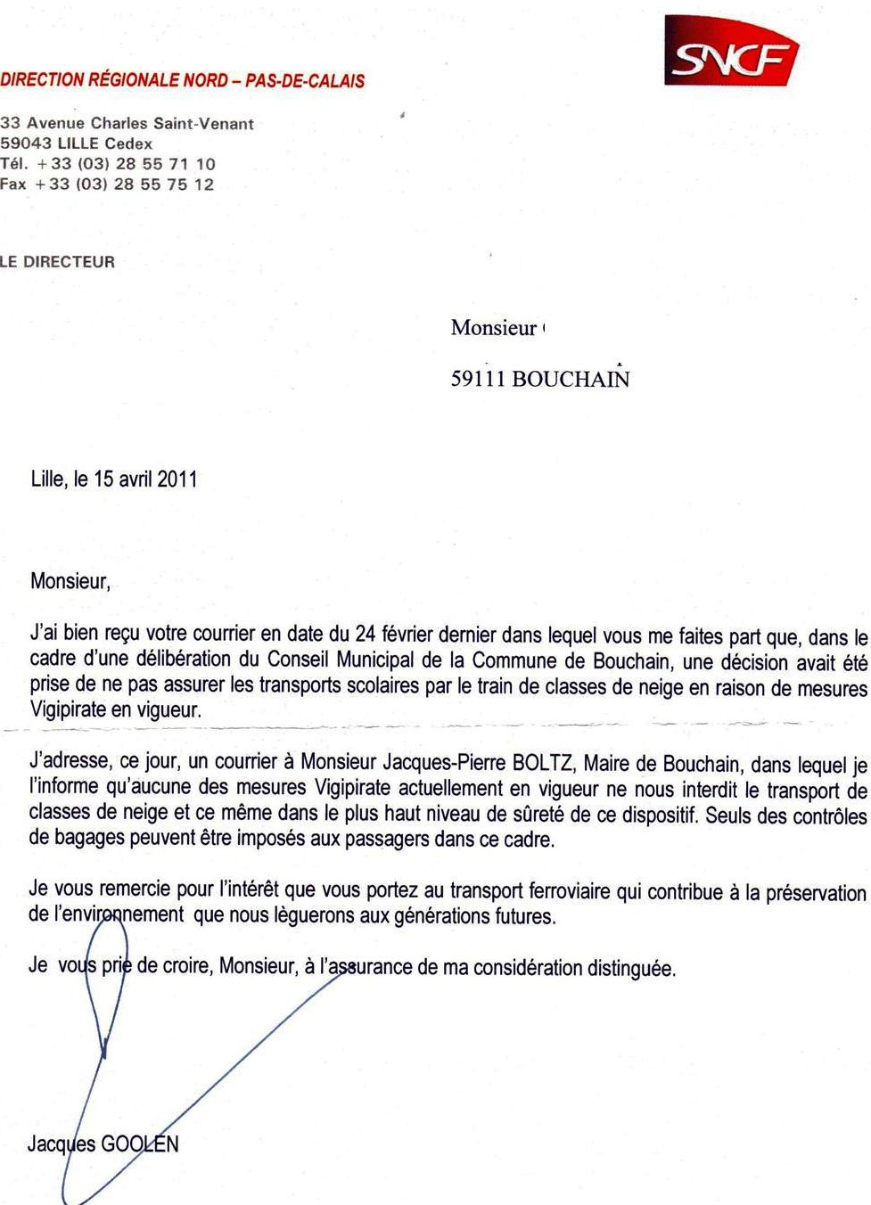 lettre destinataire