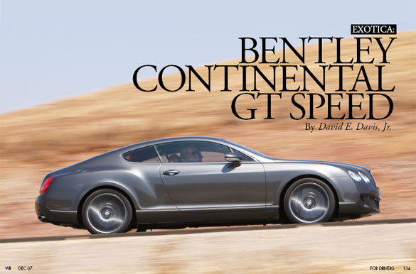 Bentley Continental Gt Speed. Bentley Continental GT Speed