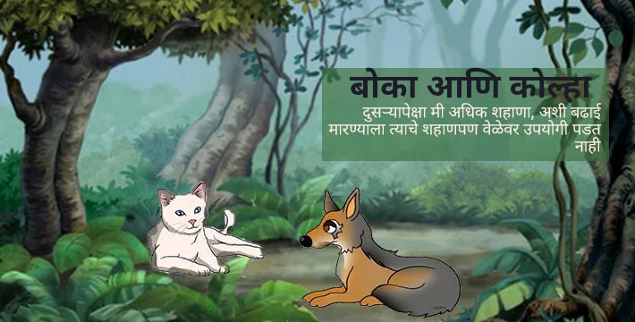 बोका आणि कोल्हा - इसापनीती कथा | Boka Aani Kolha - Isapniti Katha