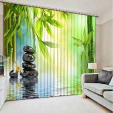 Custom living room 3d curtains with nice prints and curtain ideas for living room windows