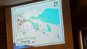 photo of map shown during presentation at Town Council meeting