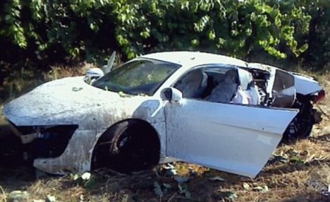 The 22yearold was pulled from the 125000 Audi R8 after the serious