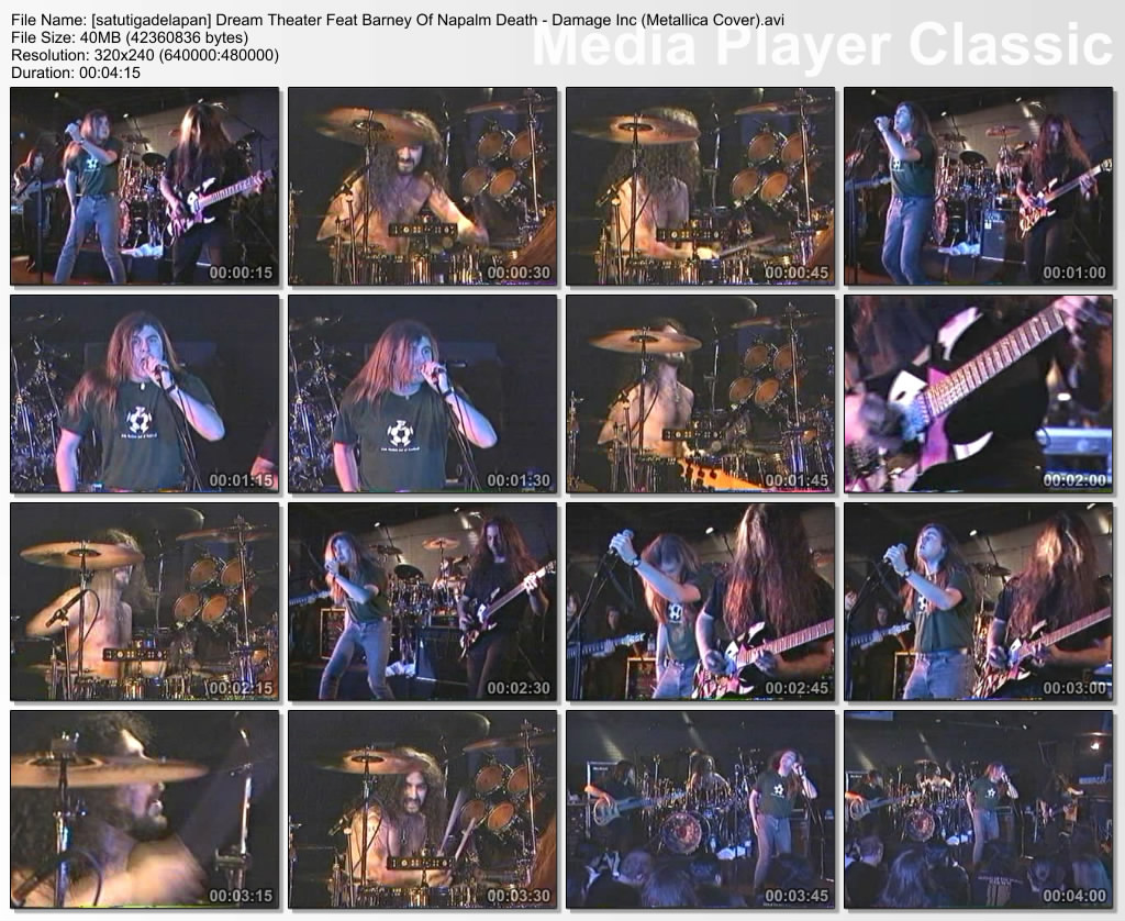 [satutigadelapan] Dream Theater Feat Barney Of Napalm Death - Damage Inc (Metallica Cover)