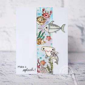 Sunny Studio Stamps: Best Fishes Sending Sunshine Catch A Wave Dies Interactive Card by Rachel Alvarado Summer Themed Card by Lexa Levana