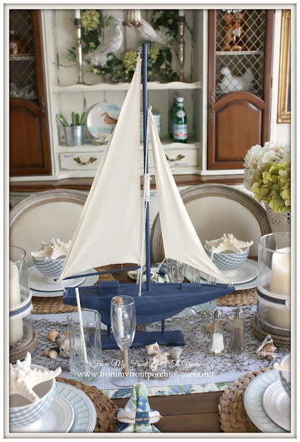 Beach Decor-Sailboat-Nautical Dining Room- From My Front Porch To Yours