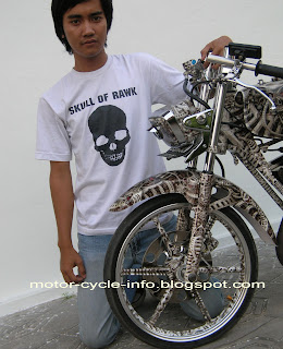 foto rx king air brush skull modifikasi yamaha