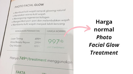 Harga normal Photo Facial Glow Treatment