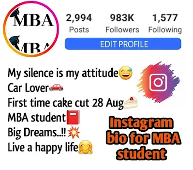 Instagram Bio For MBA students