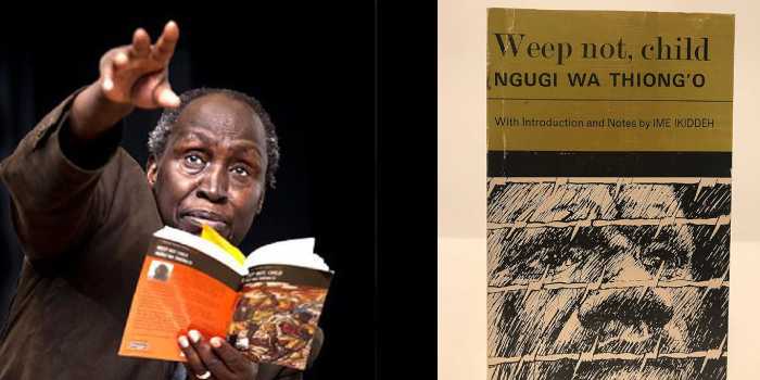 'Weep Not, Child' Book Cover and Image of Ngugi Wa Thiong'o