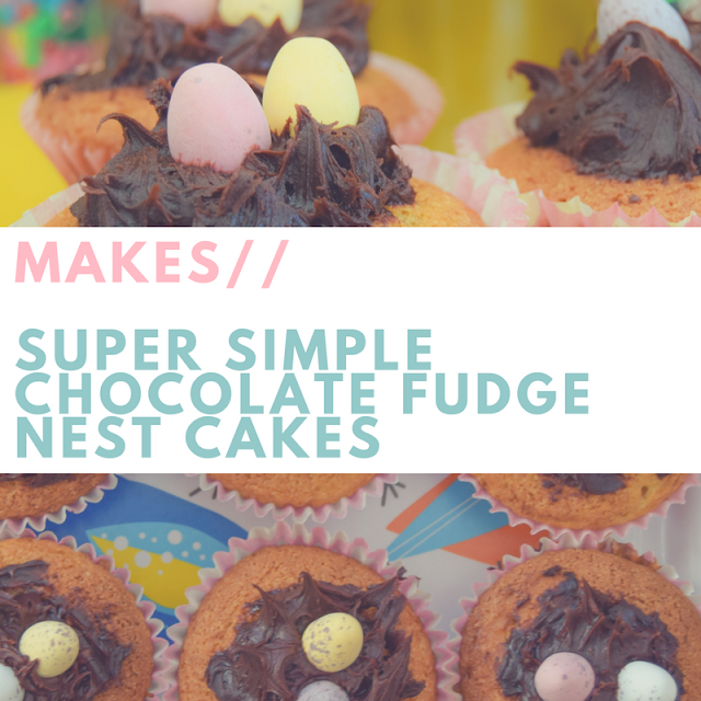 Simple easter kids children baking recipes nest eggs cake cupcakes muffins