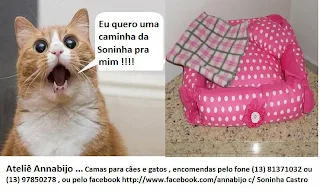 Ateliê Ananabijo ... Camas para Cães e Gatos, encomendas pelo telefone (13)8137-1032 ou (13) 9785-0278, ou pelo facebook https://www.facebook.com/annabijo com Soninha Castro.