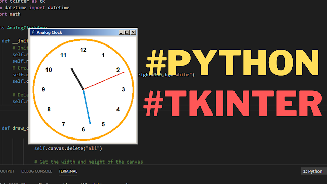Python Analog Clock Using Tkinter