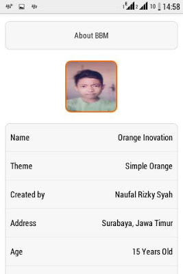Free Download Aplikasi BBM Orange Inovation V3 base 2.9.0.45 APK