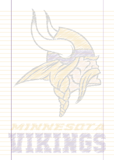 Papel Pautado Minnesota Vikings rabiscado PDF para imprimir na folha A4