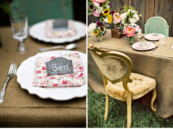 vintage wedding tables