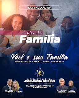 CRIAÇÃO DE BANNER CULTO DA FAMÍLIA PARA IGREJA ASSEMBLEIA DE DEUS